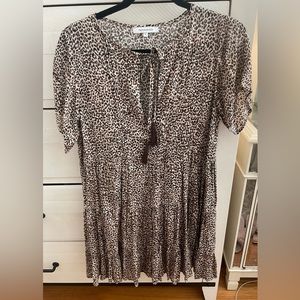 Cheetah print babydoll dress